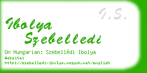 ibolya szebelledi business card