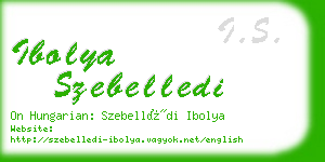 ibolya szebelledi business card